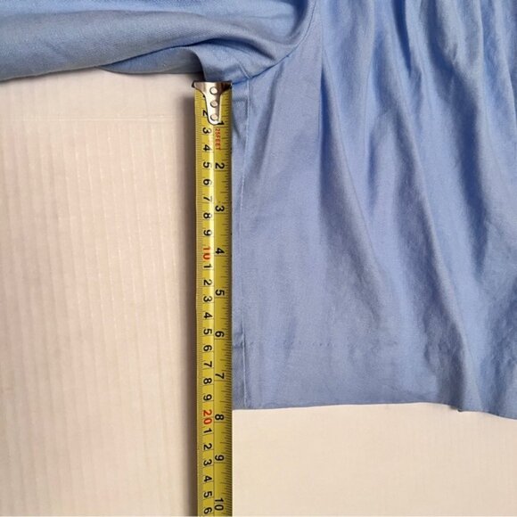 Anthropologie New Maeve Avery Pleated Trouser Shorts Linen Blend Light Blue - Picture 11 of 15